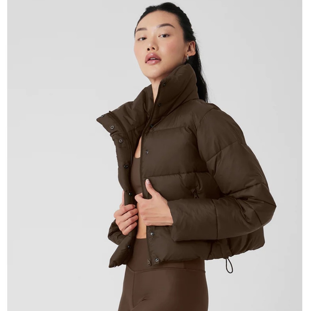 Espresso Brown Gold Rush Puffer size XS